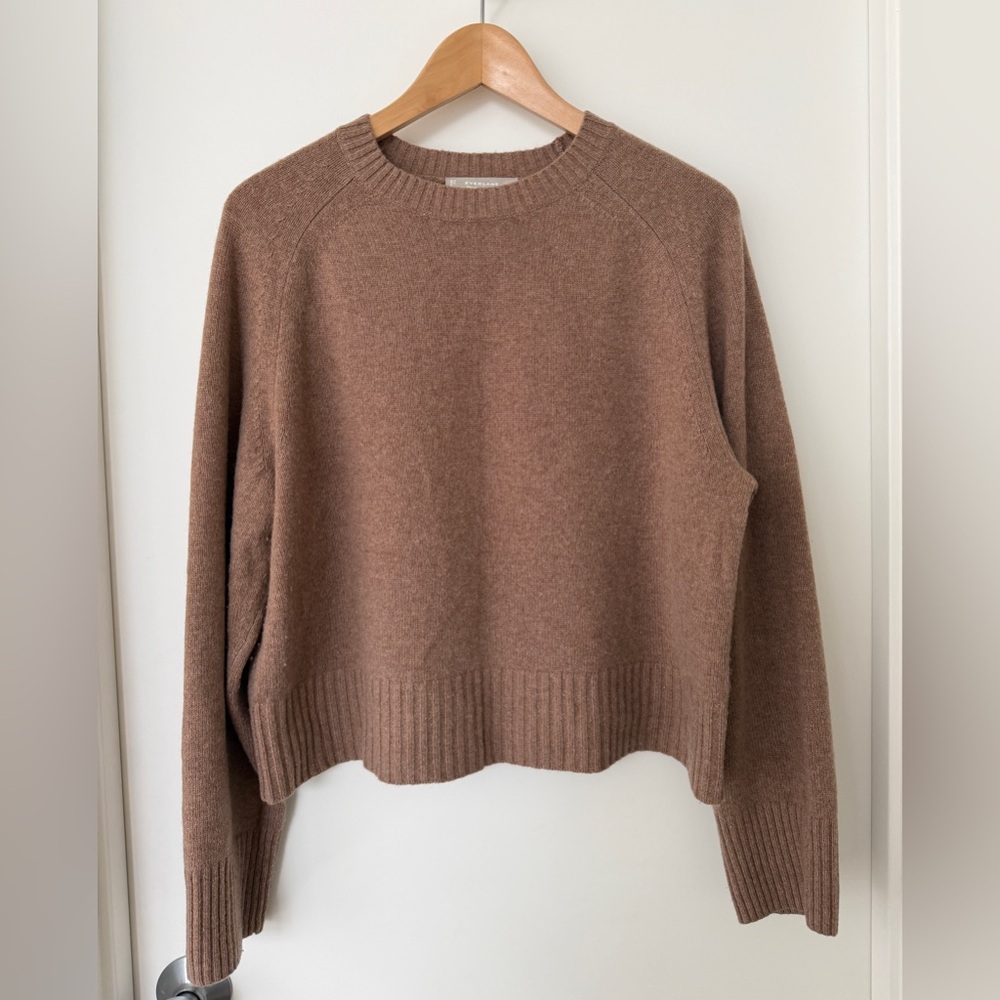 Everlane The Boxy Crew in cashmere - Heathered Woodsmoke, M - NWT